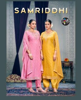 fourdots samriddhi crunchi silk elegance style dress material online 