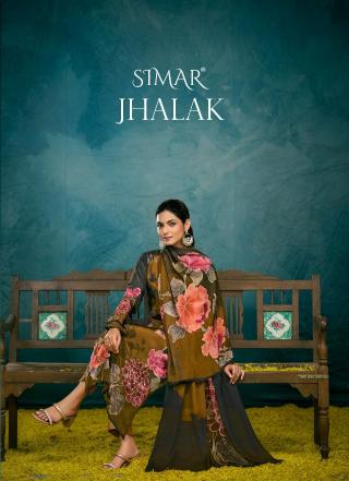 jhalak by glossy natural crape gorgeous look dress material online 