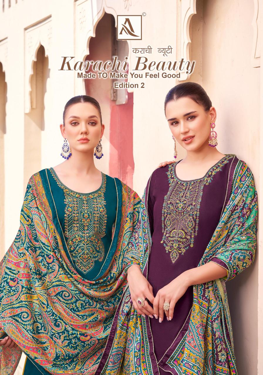 karachi beauty vol 2 by alok zam cotton stylish pakistani dress material 