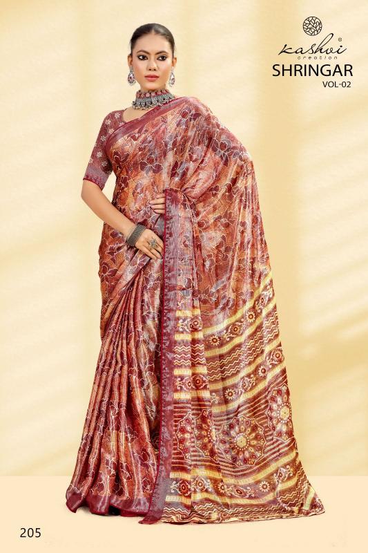 kashvi creation shringar vol 2 beautiful brasso printed women saree
