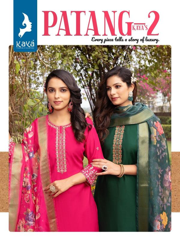 kaya patang vol 2 roman silk fully stitch big size unique salwar suit set
