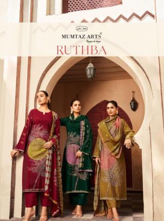 mumtaz arts nayaab ruthba viscose muslin classy designer dress materials