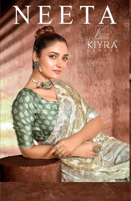 neeta by kiyra chiffon brasso latest saree design 2025