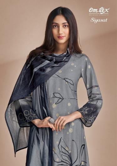 omtex siyasat linen jacquard shop trendy dress material supplier 