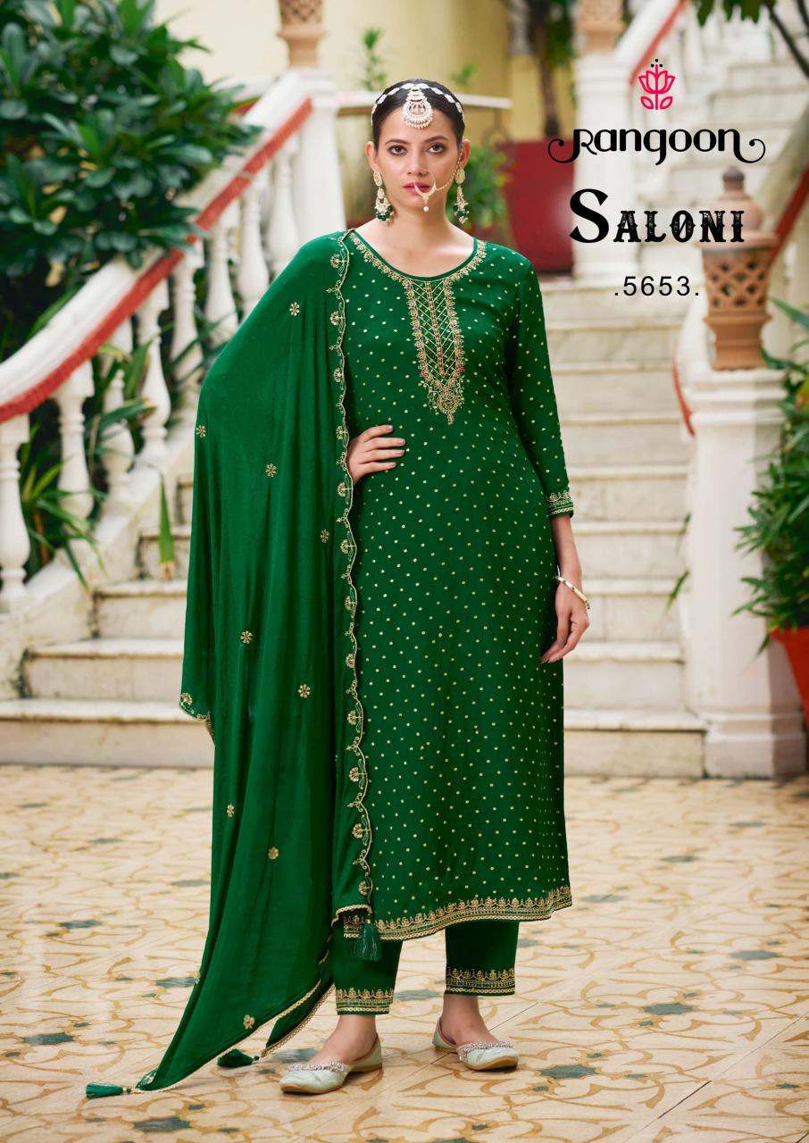 rangoon saloni exclusive fancy new design readymade suits 