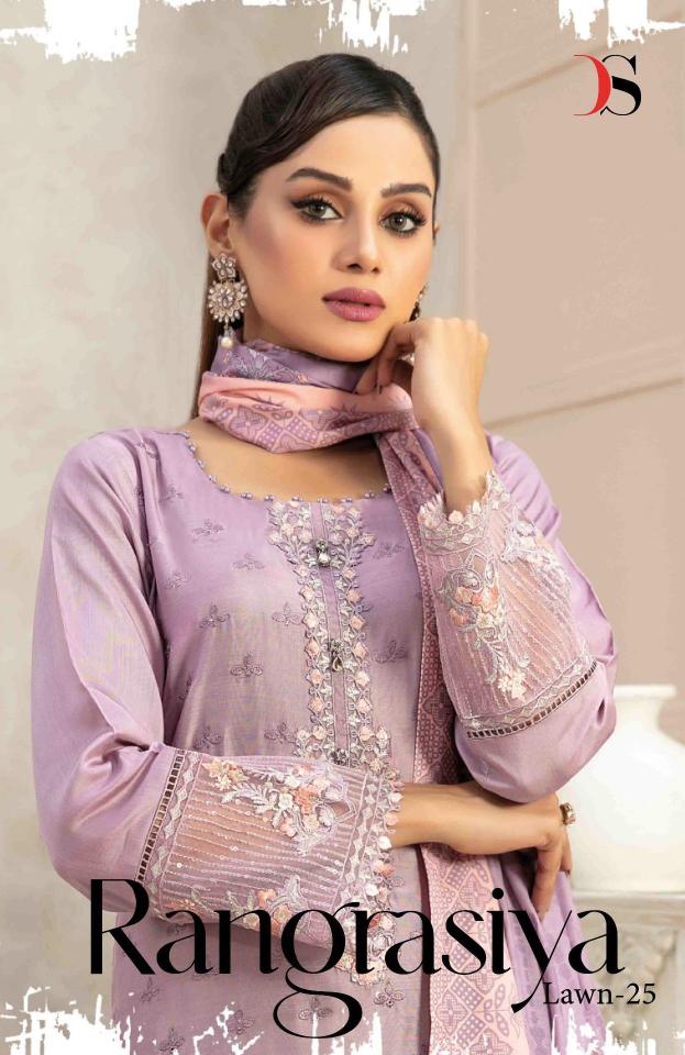 rangrasiya lawn 25 by deepsy suits cotton comfortable pakistani unstitch 3pcs dress