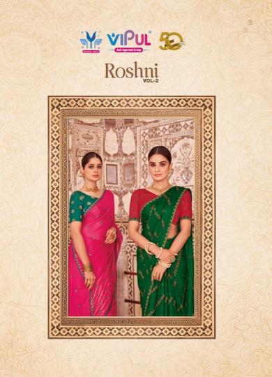 roshni vol 2 by vipul 82800-82807 series chiffon attractive look saree exports 