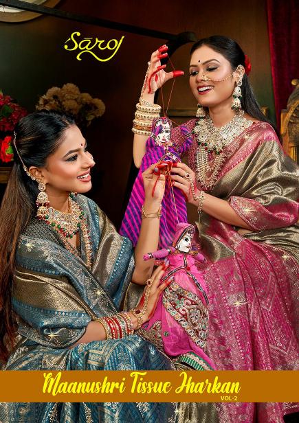 Saroj Manushri tissue jharkan vol.2 Tissue silk saree 