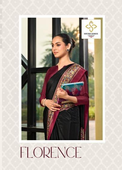 shubh shree creation launch florence 101-109 elegant style crape silk best sarees online 