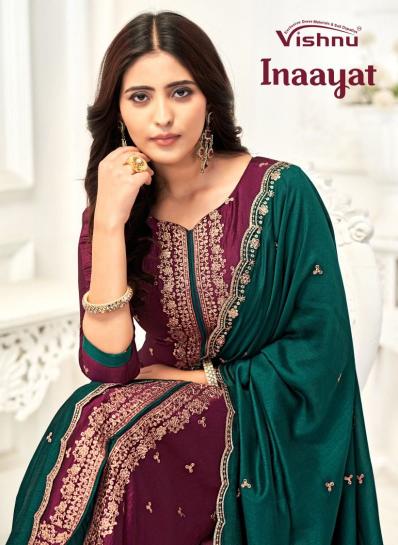 vishnu inaayat vol 1 vichitra silk elegant style dress material exports 