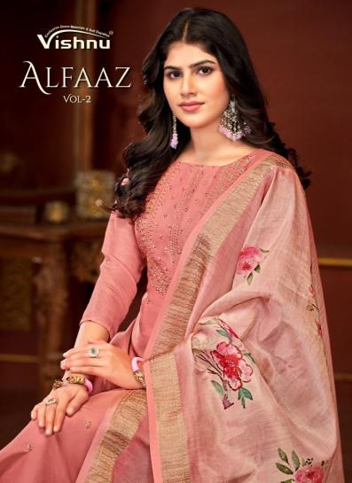 vishnu launch alfaaz vol 2 simmer silk attractive look dress material online 