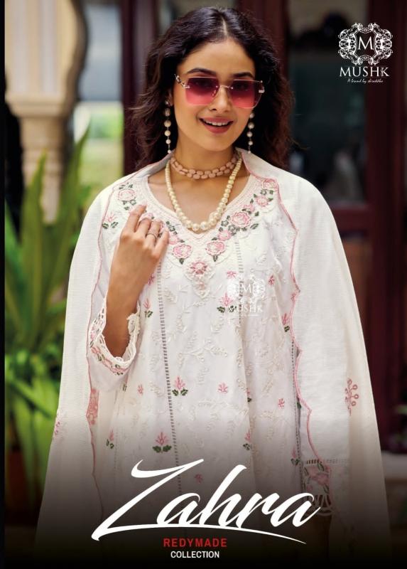 zahra by mushk shraddha designer full stitch cotton solid design pakistani suit 