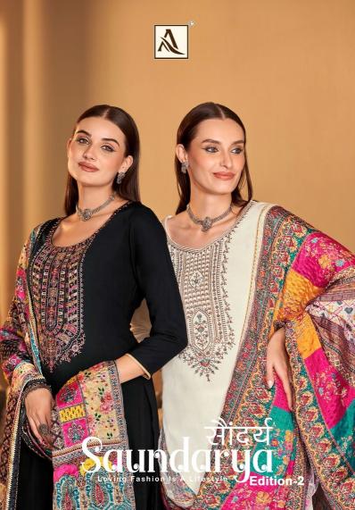 alok saundarya vol 2 viscose rayon stylish look pakistani ladies suit 