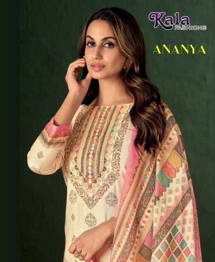 ananya by kala fashion muslin colour addition unstitch 3pcs dress