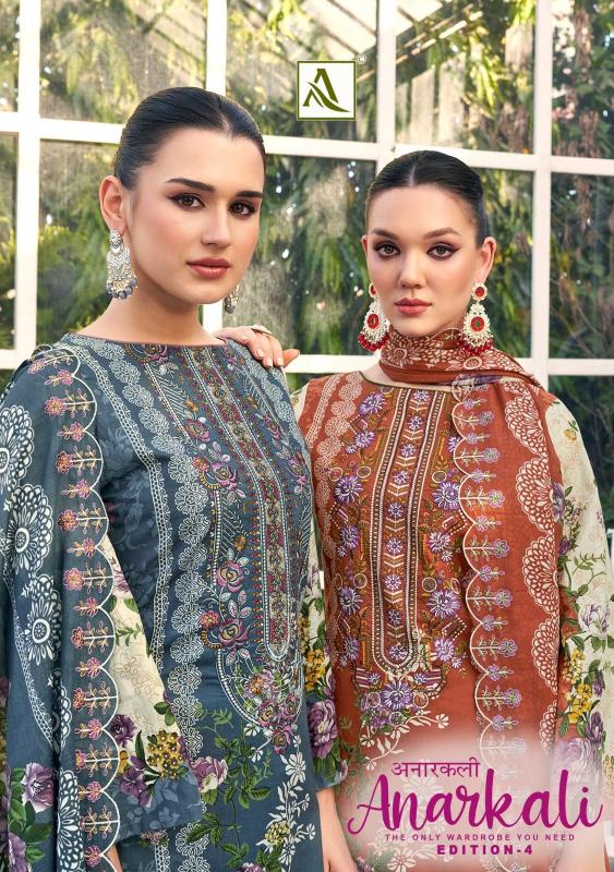 anarkali vol 4 by alok cambric cotton modern pakistani unstitch suit 
