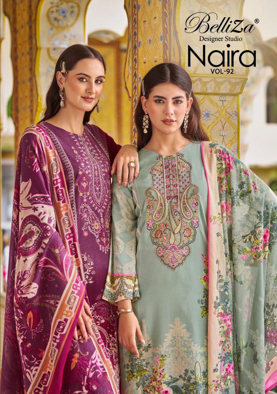 belliza designer naira vol 92 cotton casual pakistani dress material online 