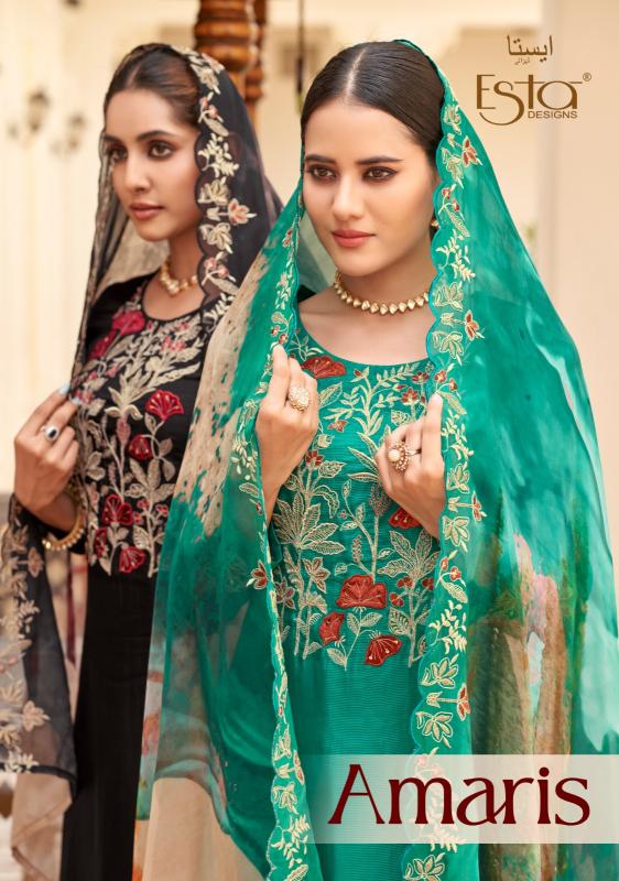 esta designs amaris benzo organza fashionable dress material online 