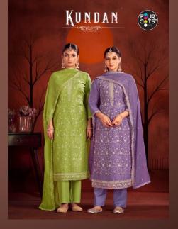 fourdots kundan crunchi silk gorgeous look salwar suit online 