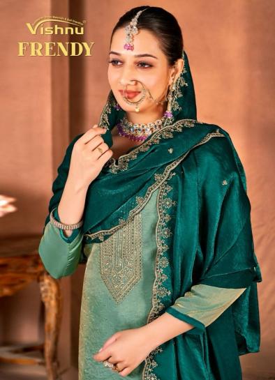 frendy by vishnu frendy silk attractive look dress material online 