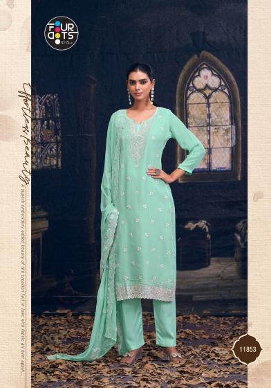 gianna by fourdots viscose galss organza popular design unstitch suits 