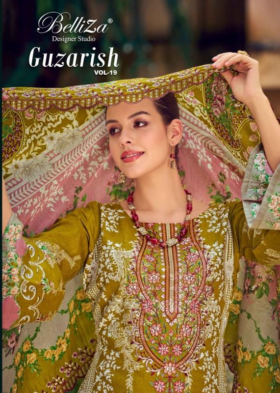 guzarish vol 19 by belliza designer cotton modern pakistani suits online 