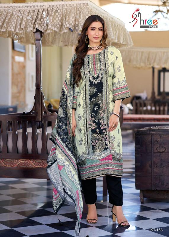 kt 156 by shree fab viscouse muslin new design dress material online 