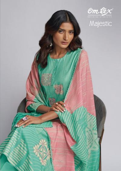 majestic by omtex lawn cotton casual wear dress material supplier 