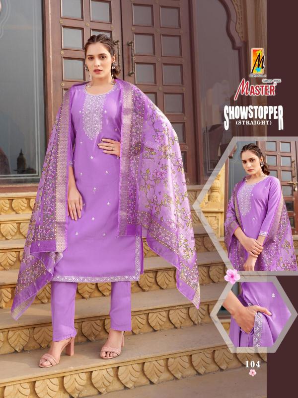 master show stopper readymade elegant style roman silk suit for women 