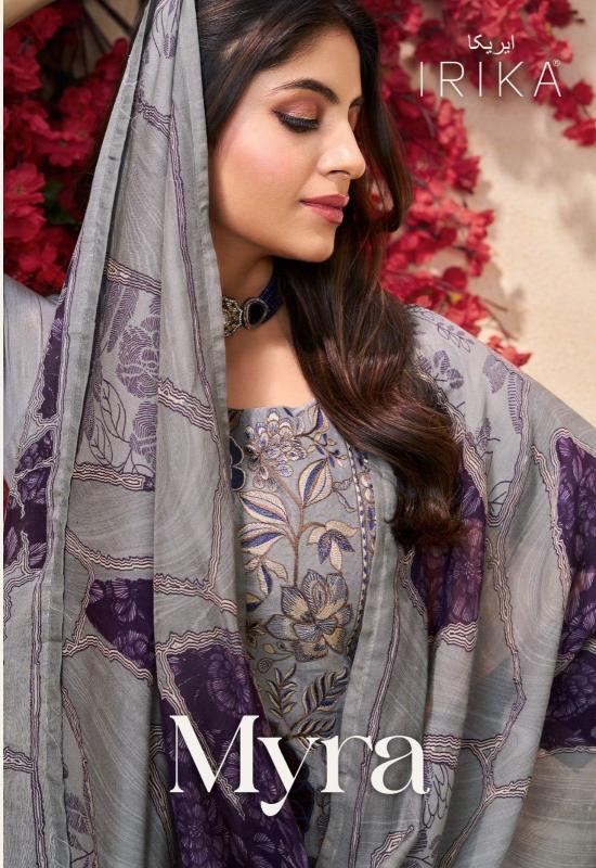 myra by esta designs linin tissue traditional wear unstitch suits 