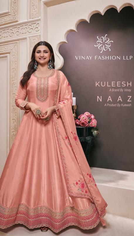naaz by vinay kuleesh moonga silk attractive look unstitch 3pcs dress