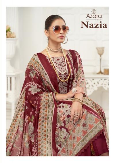 nazia by azara radhika fashion camric cotton unstitch pakistani suits 