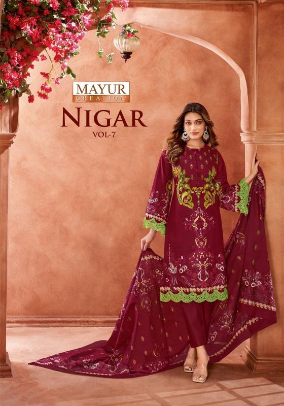 nigar vol 7 by mayur creation cotton comfortable pakistani unstitch suits  