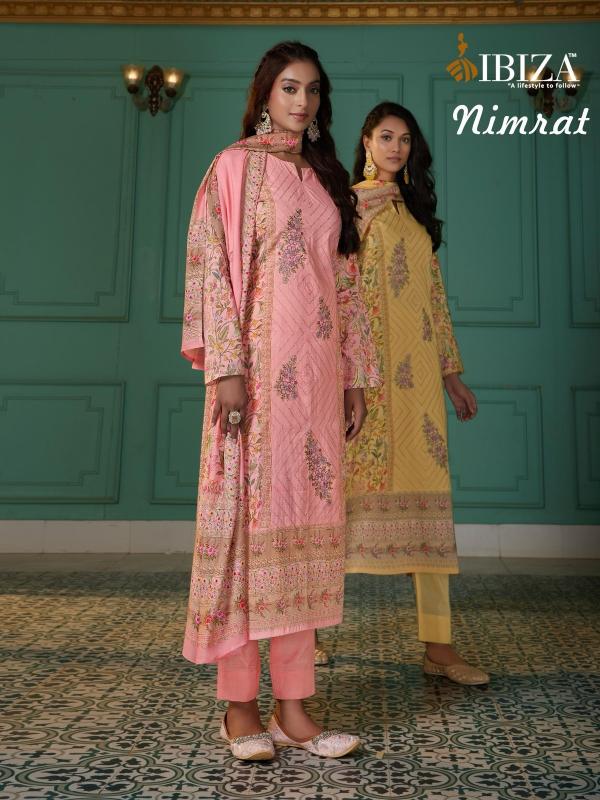 nimrat by ibiza lawn cotton attractive look dress material 