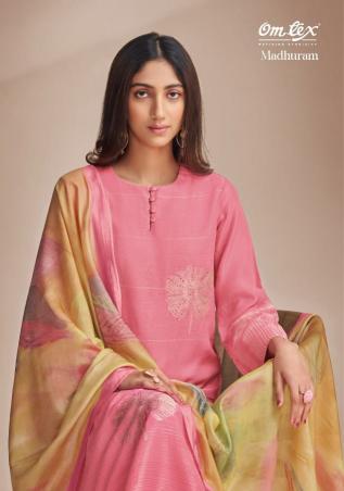 omtex madhuram linen jacquard designer dress material 