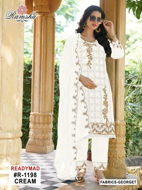 ramsha r 1198 nx readymade georgette pakistani 3pcs dress online 