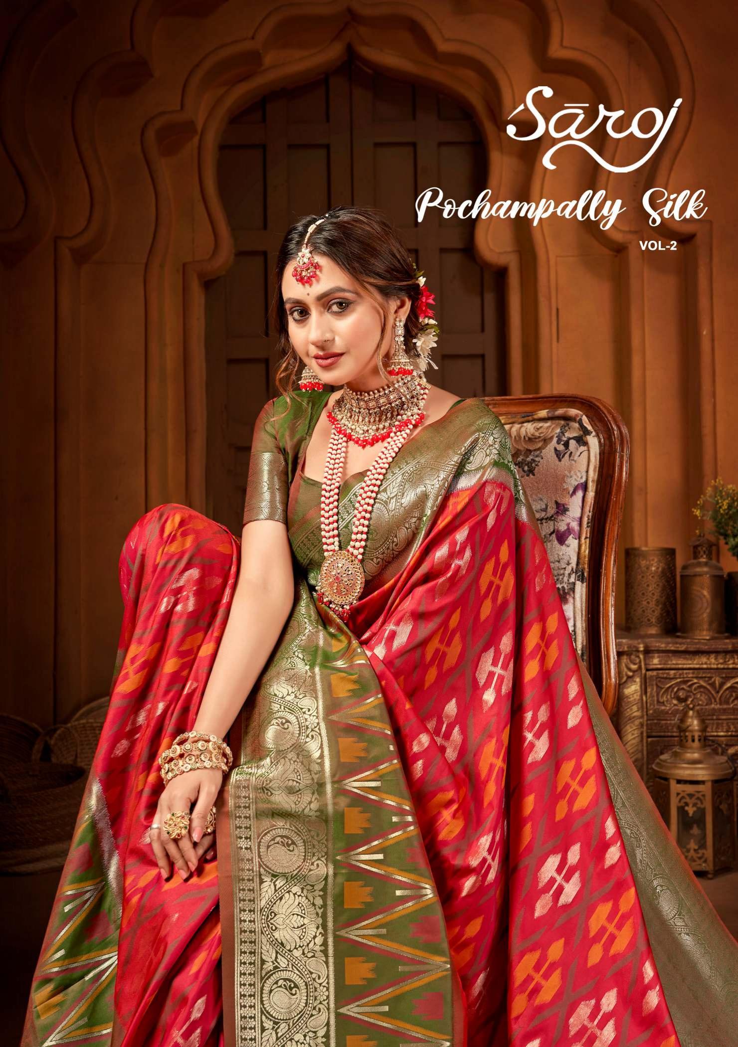 Saroj Pochampally silk vol.2 soft silk saree
