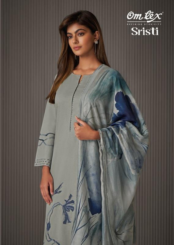 sristi by omtex lawn cotton shop trendy unstitch 3pcs dress