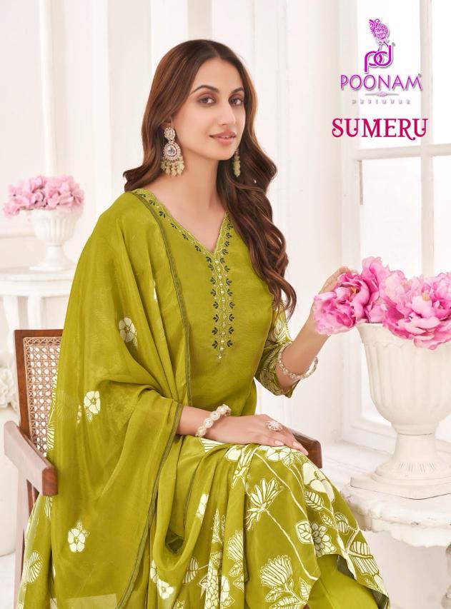sumeru by poonam designer natural crepe shop trendy unstitch suits 
