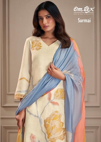 surmai by omtex cotton silk jacquard elegant style 3pcs dress
