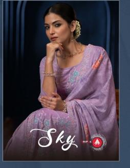 triple a sky georgette shop trendy dress material online 