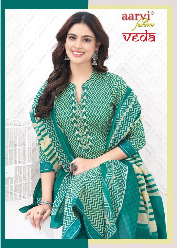 veda vol 1 by aarvi fashion cotton readymade daily wear fancy salwar kameez 