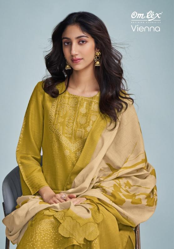 vienna by omtex linen jacquard classic look unstitch suits 
