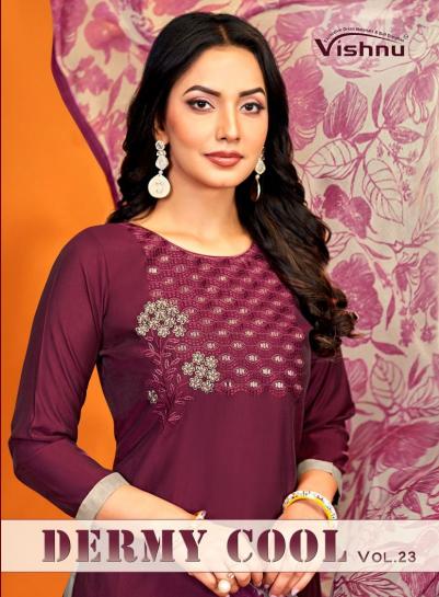 vishnu dermy cool vol 23 attractive look silk dress material online  