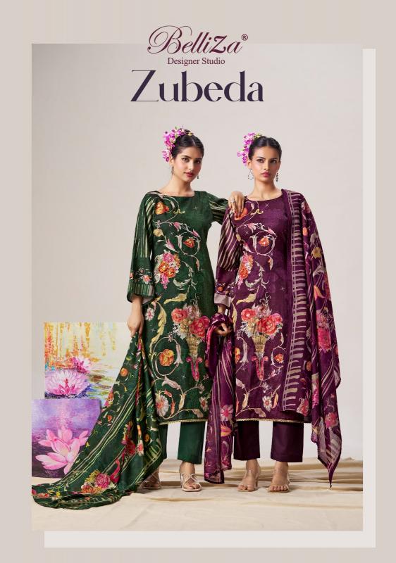 zubeda by belliza designer cotton comfortable dress material 