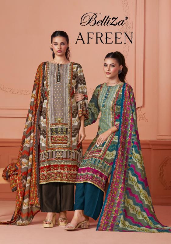 afreen by belliza designer viscose rayon pakistani print 3pcs dress