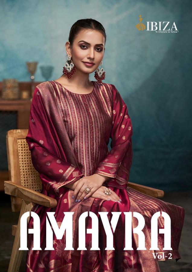 amayra vol 2 by ibiza banglory silk jacquard attractive look dress