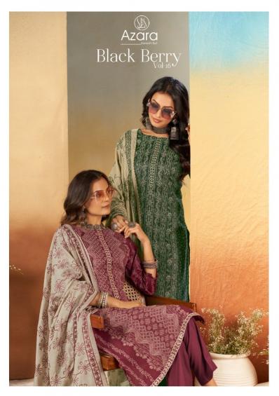 black berry vol 16 by azara radhika fashion blossom cotton unstitch suit for women  