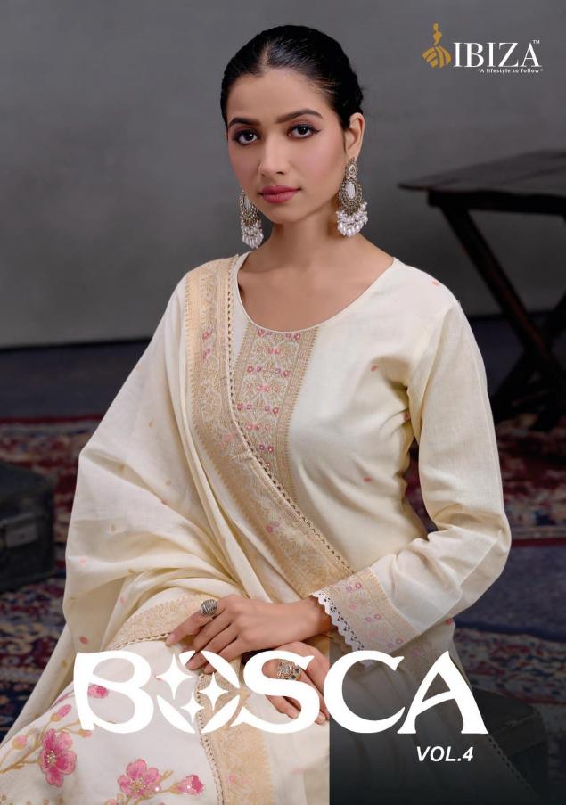 bosco vol 4 by ibiza lawn cotton jacquard elegance style dress material 