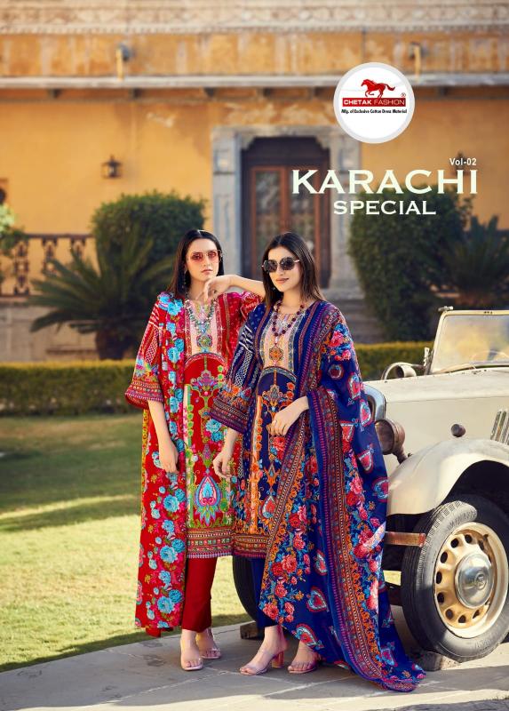 chetak fashion karachi special vol 2 cotton pretty look suits 