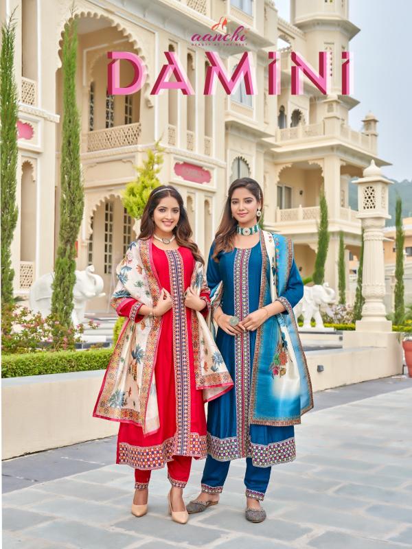 damini by aanchi vichitra silk readymade classic 3pcs dress